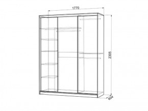 Шкаф-купе Бассо 7-600 07 (полки слева) в Нижнем Тагиле - nizhnij-tagil.mebel-e96.ru