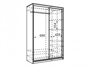 Шкаф-купе Рене 1500 вариант 1 (ЛДСП/ЛДСП) в Нижнем Тагиле - nizhnij-tagil.mebel-e96.ru