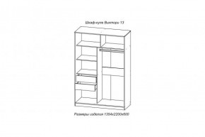 Шкаф-купе ВИКТОРИ-13 Анкор темный в Нижнем Тагиле - nizhnij-tagil.mebel-e96.ru