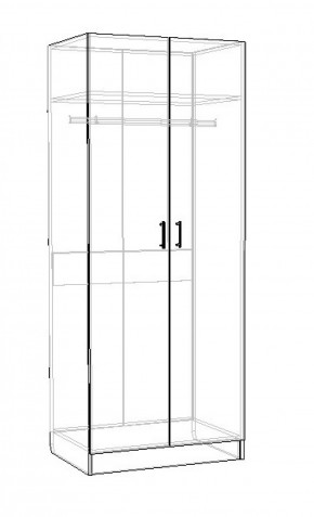 Шкаф Лофт 2-х створчатый (Венге) в Нижнем Тагиле - nizhnij-tagil.mebel-e96.ru