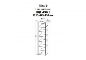 Шкаф-пенал KI-KI 450 мм, ШД450.1 (ДСВ) в Нижнем Тагиле - nizhnij-tagil.mebel-e96.ru