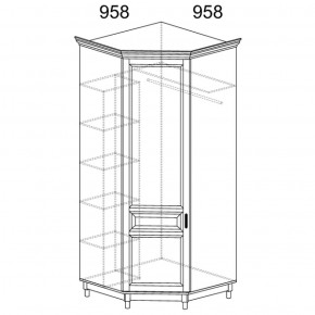 Шкаф угловой Прованс 418 (Яна) в Нижнем Тагиле - nizhnij-tagil.mebel-e96.ru