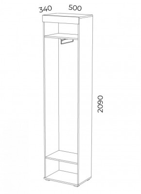 Шкаф ЗШ-5-1-L Зетта в Нижнем Тагиле - nizhnij-tagil.mebel-e96.ru