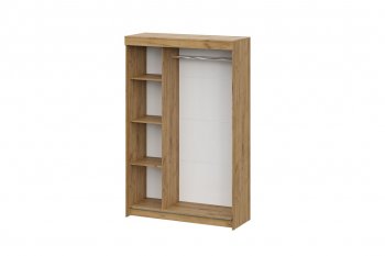 Шкаф-купе ШКП-7 1300 мм золотой/белый (СВ) в Нижнем Тагиле - nizhnij-tagil.mebel-e96.ru