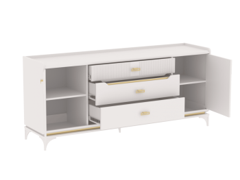 Комод широкий Сиде Белый (СБК) в Нижнем Тагиле - nizhnij-tagil.mebel-e96.ru