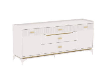 Комод широкий Сиде Белый (СБК) в Нижнем Тагиле - nizhnij-tagil.mebel-e96.ru