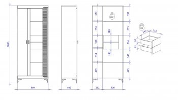 Пенал со стеклом широкий NEW Сиде Белый (СБК) в Нижнем Тагиле - nizhnij-tagil.mebel-e96.ru