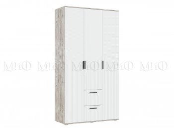 Шкаф 1200 мм Сильвия, дуб юкон/белый (Миф) в Нижнем Тагиле - nizhnij-tagil.mebel-e96.ru