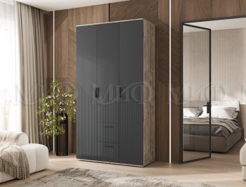 Шкаф 1200 мм Сильвия, дуб юкон/графит (Миф) в Нижнем Тагиле - nizhnij-tagil.mebel-e96.ru