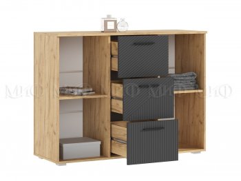 Комод Сильвия, крафт/графит (Миф) в Нижнем Тагиле - nizhnij-tagil.mebel-e96.ru