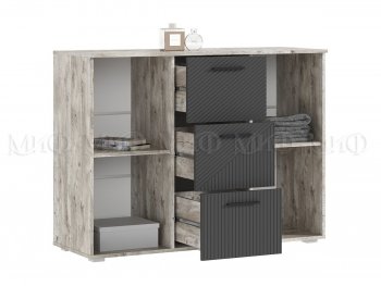 Комод Сильвия, дуб юкон/графит (Миф) в Нижнем Тагиле - nizhnij-tagil.mebel-e96.ru