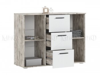 Комод Сильвия, дуб юкон/белый (Миф) в Нижнем Тагиле - nizhnij-tagil.mebel-e96.ru