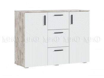 Комод Сильвия, дуб юкон/белый (Миф) в Нижнем Тагиле - nizhnij-tagil.mebel-e96.ru