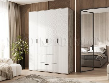 Шкаф 1600 мм Сильвия, дуб юкон/белый (Миф) в Нижнем Тагиле - nizhnij-tagil.mebel-e96.ru