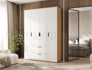 Шкаф 1600 мм Сильвия, крафт/белый (Миф) в Нижнем Тагиле - nizhnij-tagil.mebel-e96.ru