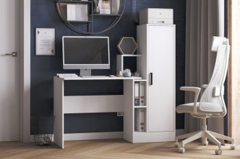 Компьютерный стол СКМ-2 белый (Микон) в Нижнем Тагиле - nizhnij-tagil.mebel-e96.ru