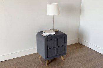 Тумба прикроватная Софи 2 графит (Мебельсон) в Нижнем Тагиле - nizhnij-tagil.mebel-e96.ru