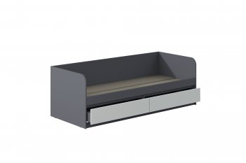 Кровать Соната 900 графит/белый (Зарон) в Нижнем Тагиле - nizhnij-tagil.mebel-e96.ru