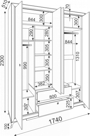 Спальный гарнитур Саванна модульный (Риннер) в Нижнем Тагиле - nizhnij-tagil.mebel-e96.ru