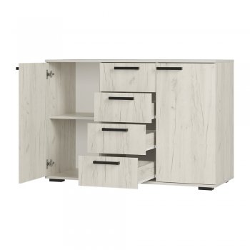 Комод Стандарт №2 NEW крафт белый  (БТС) в Нижнем Тагиле - nizhnij-tagil.mebel-e96.ru