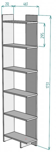 Стеллаж S4 (Белый) в Нижнем Тагиле - nizhnij-tagil.mebel-e96.ru