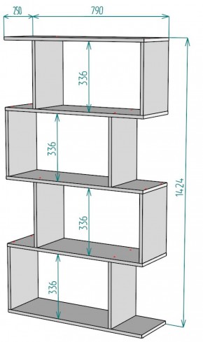 Стеллаж S52 (Белый) в Нижнем Тагиле - nizhnij-tagil.mebel-e96.ru