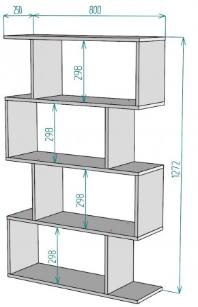 Стеллаж S54 (Белый) в Нижнем Тагиле - nizhnij-tagil.mebel-e96.ru