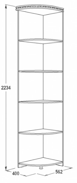 Стеллаж угловой Ольга-13 (400*562) в Нижнем Тагиле - nizhnij-tagil.mebel-e96.ru