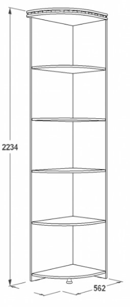 Стеллаж угловой Ольга-13 (562*562) в Нижнем Тагиле - nizhnij-tagil.mebel-e96.ru