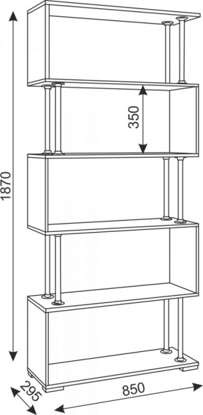 Стеллаж Зигзаг-1 (Риннер) в Нижнем Тагиле - nizhnij-tagil.mebel-e96.ru