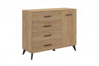 Комод-Тумба (1дв,4ящ) SVETLANA LOFT, дуб золотой (Генезис) в Нижнем Тагиле - nizhnij-tagil.mebel-e96.ru