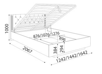 Кровать с ПМ Тиффани парящая (Риннер) в Нижнем Тагиле - nizhnij-tagil.mebel-e96.ru