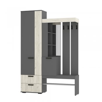 Прихожая Трамп графит/крафт белый (БТС) в Нижнем Тагиле - nizhnij-tagil.mebel-e96.ru