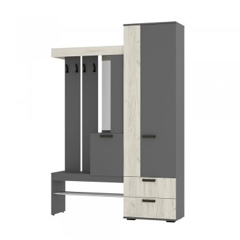 Прихожая Трамп графит/крафт белый (БТС) в Нижнем Тагиле - nizhnij-tagil.mebel-e96.ru