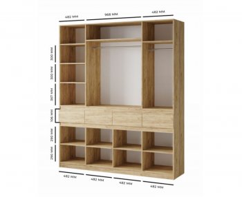 Шкаф 2000 мм Турин ЛДСП крафт серый/кашемир (ВВР) в Нижнем Тагиле - nizhnij-tagil.mebel-e96.ru