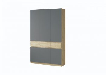 Шкаф 1500 мм Турин крафт/графит (ВВР) в Нижнем Тагиле - nizhnij-tagil.mebel-e96.ru