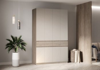 Шкаф 2000 мм Турин ЛДСП крафт серый/кашемир (ВВР) в Нижнем Тагиле - nizhnij-tagil.mebel-e96.ru | фото