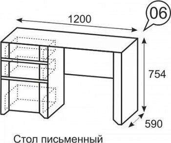 Стол письменный №6 Твист (ИжМ) в Нижнем Тагиле - nizhnij-tagil.mebel-e96.ru