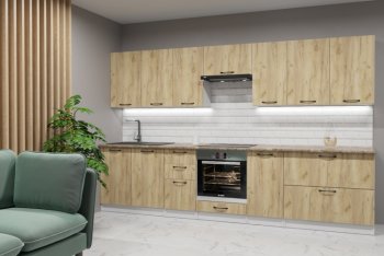 Кухонный гарнитур Янтарь 3000 мм (Герда) в Нижнем Тагиле - nizhnij-tagil.mebel-e96.ru